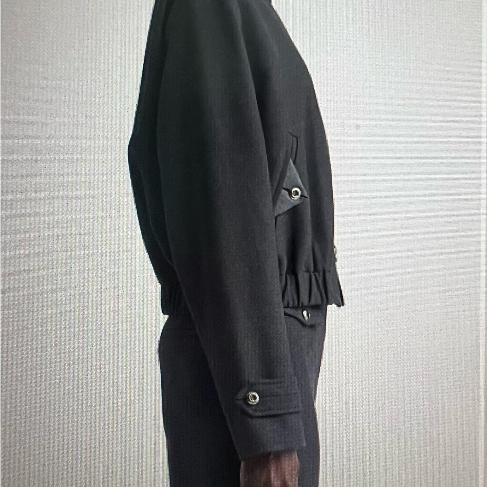 St. John Black Bomber Jacket and pants set - Picture 7 of 14